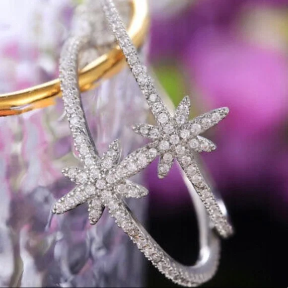 NWT STERLING SILVER HOOP Earrings - Picture 5 of 7